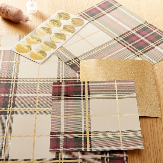 Christmas Plaid Cardstock Paper by Recollections™, 12" x 12"